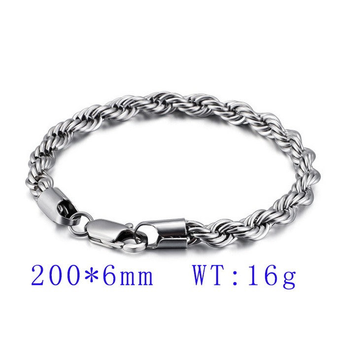 Pulsera rolo plateada acero inoxidable 316L