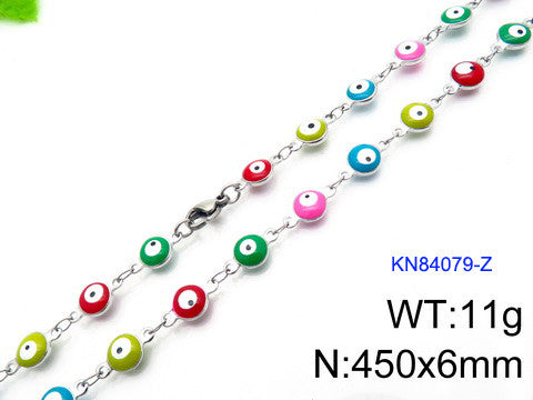 Cadena ojitos turcos colores acero inoxidable 316L