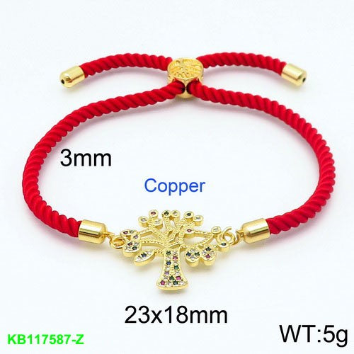 Pulsera cobre de  elefante, oro 14L laminado /cristales