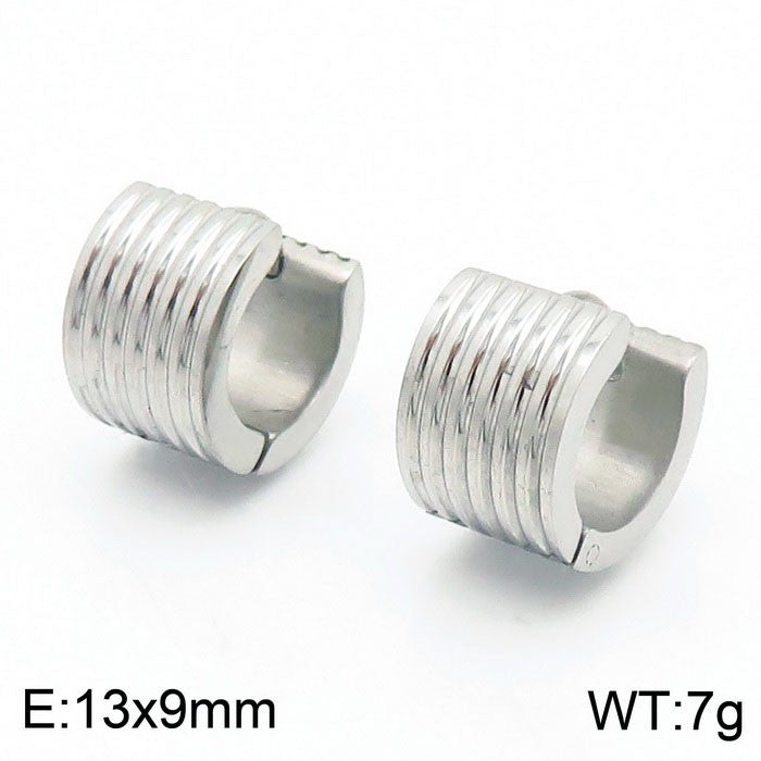 Aretes hugghies plateados  acero inoxidable 316L