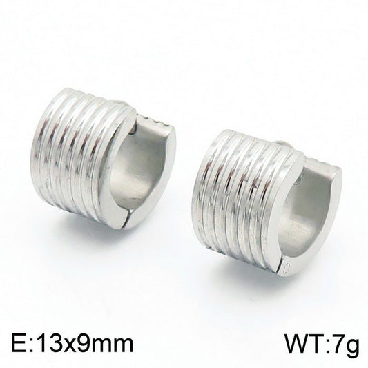 Aretes hugghies plateados  acero inoxidable 316L
