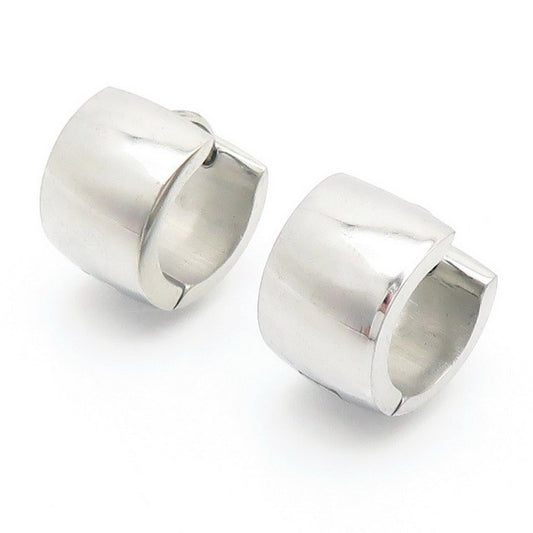 Aretes hugghies plateadas  acero inoxidable 316L