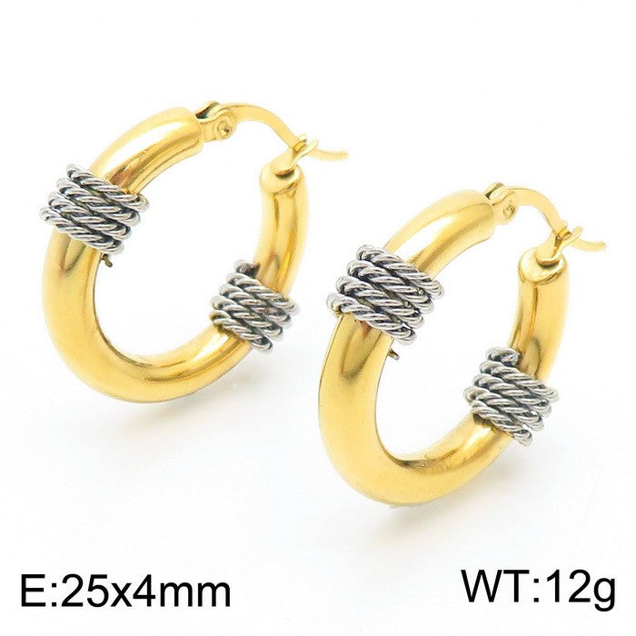 Argollas oro 14k laseradas con aritos  acero inoxidable 316L
