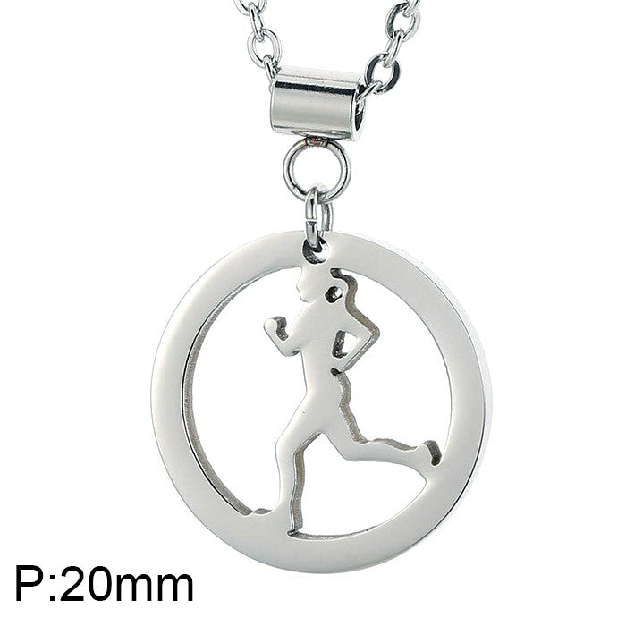 Cadena atletismo plateada acero inoxidable 316L