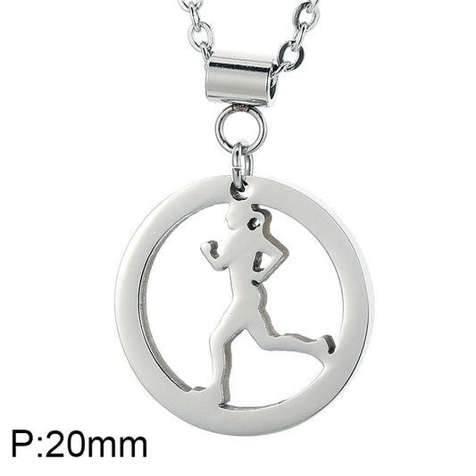 Cadena atletismo plateada acero inoxidable 316L