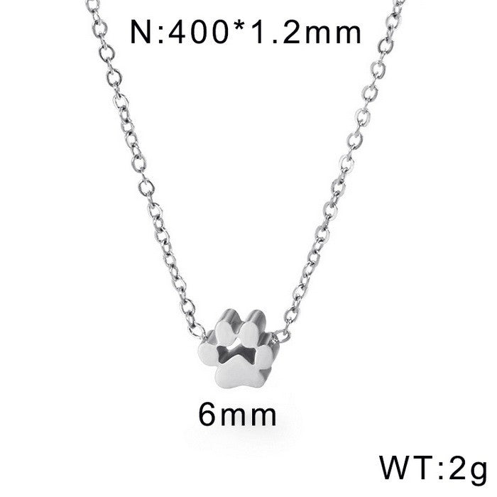 Cadena plateada huella acero inoxidable 316L