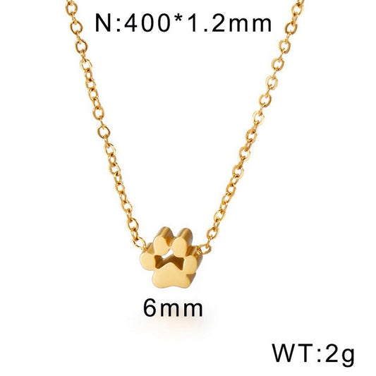 Cadena oro 14K laserada huella acero inoxidable 316L